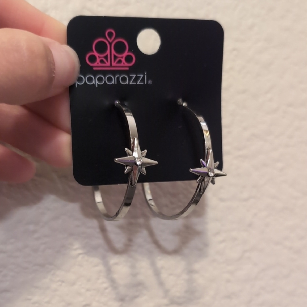 Paparazzi Metallic Star Hoop Earrings